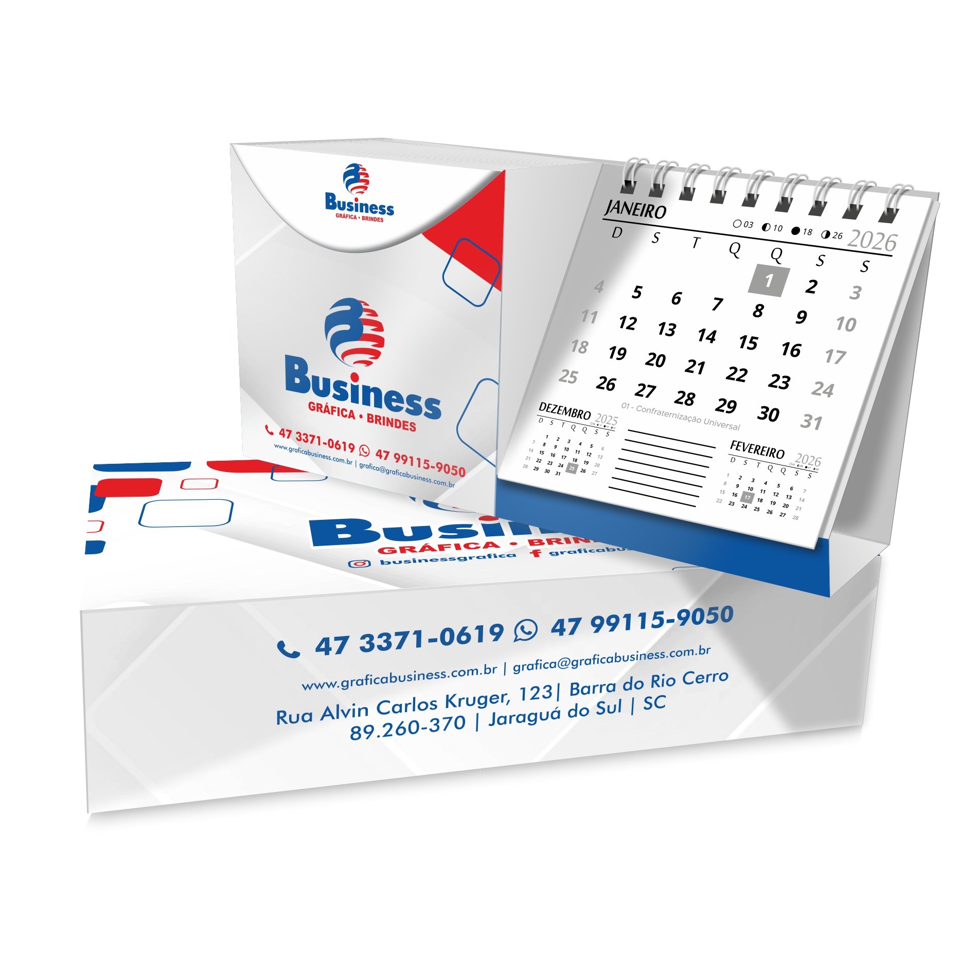 Calendário Premium com Bloco de Anotações